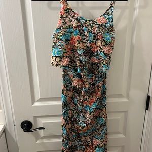 Peachy mama XS nursing dress. Flower print. Summer fabric.